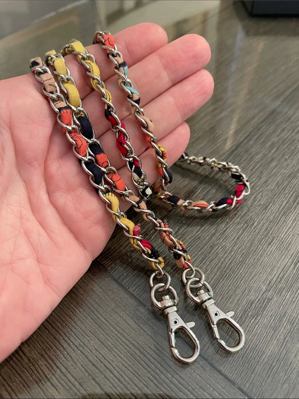 2011 Vera Bradley “ Happy Snails” Replacement Handbag Chain - Multi & Silvertone